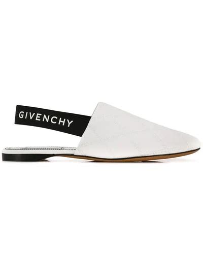 Givenchy Rivington Logo Slingback Flat In White 